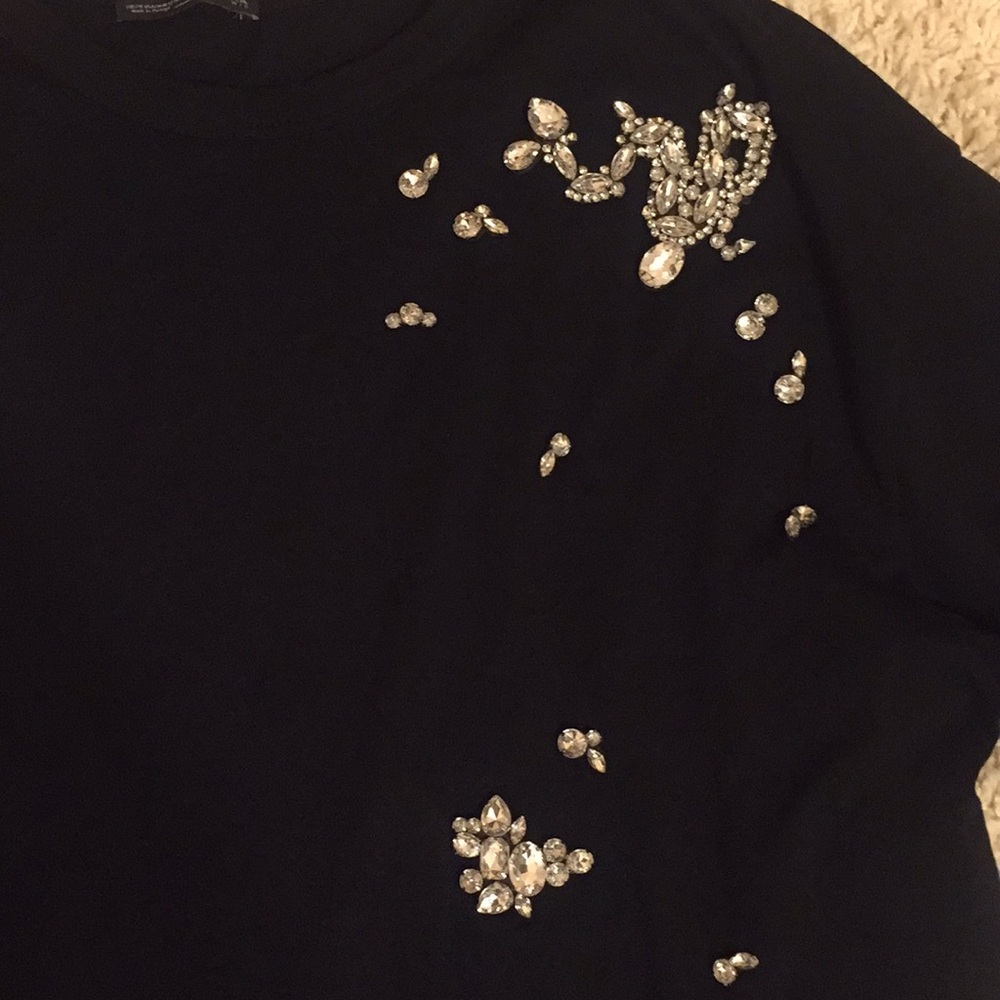 Zara Black Sequin Shirt